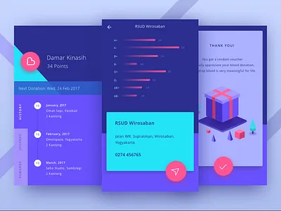 Blood Donation App Concept app blood camera chart dashboard graph health illustrations ios isometric ui