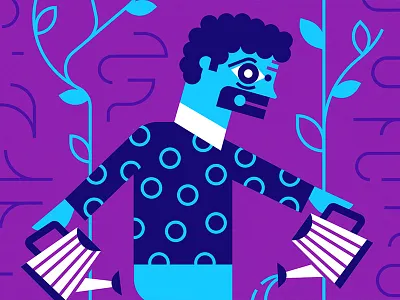 Crosswalk Art flower illustration nate koehler plaid rain umbrella