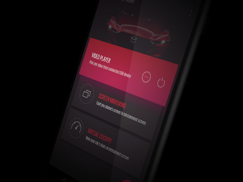 Smart MZD Player - Playing Video android animation app car cast design gif infotainment mazda mobile video player zoom zoom