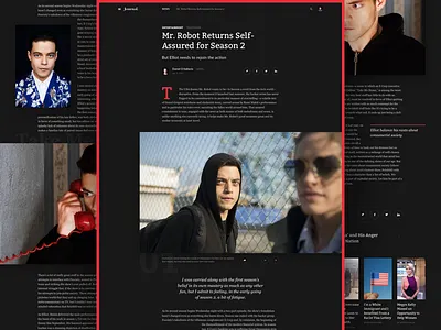 Open article 2 - Journal. (#whatif) article concept flatstudio journal mr robot news open whatif