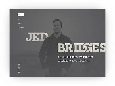 jedbridg.es WIP personal portfolio roboto sexy site slab web