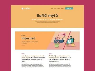 Netbox Landing Page drawing flat illustration landing microsite netbox page web website