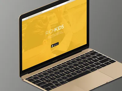 Rich Kids Website app page landing page webdesign