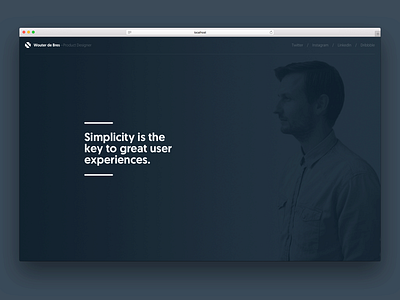 wouterdebr.es - concept 2 black clean dark minimal portfolio website