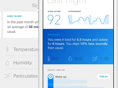 Hello - Unused concepts blue graphs ios score sleep ui