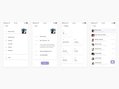 Daily Exercise — Clean style 04 chatlist clean edit ios setting ui user usercenter