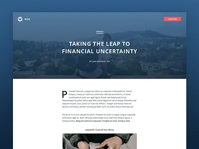 Blog Post accounting article blog blog entry flat layout minimal post simple single uidesign webdesign
