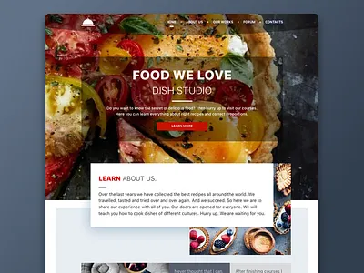 Food we love cook dark e commerce food landing meal product recipe ui web