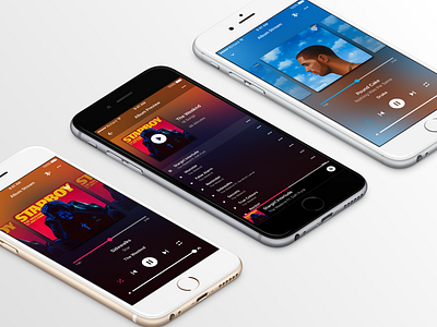 D100UI - 09: Music Stream android apple beat control drake gradient ios iphone mobile music spotify stream