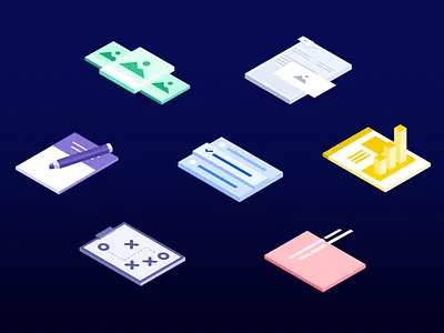 Marketing Resource Illustrations colors illustration isometric leadpages vector