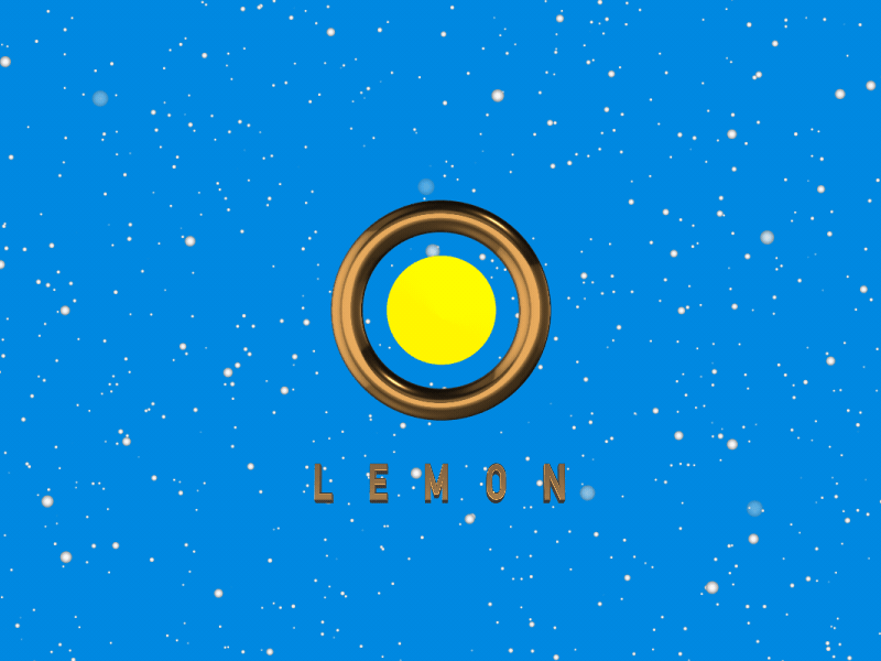 Lemon 3d explore lemon loop stars yellow