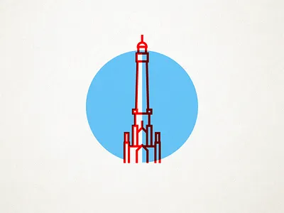 Water Tower building chicago icon illustration skyscraper stroke tower water tower