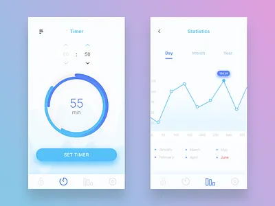 Pie Chart Design app blue chart clean graph pie simple