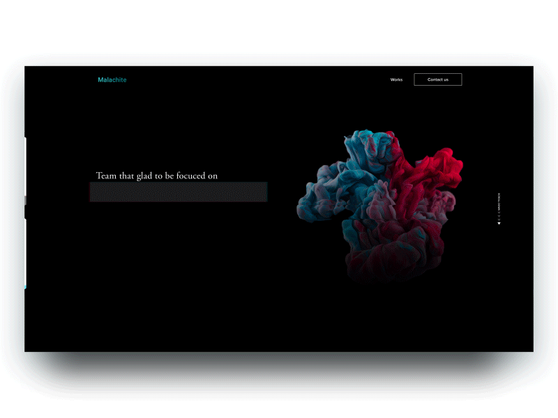 Agency website agency animation design glitch homepage malachite studio ui ukraine ux web