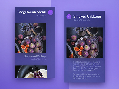 Cooking iOS App Swiping Menu Design application cooking ios app material sketch ui ux user experience user interface wireframes zajno
