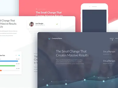 Landing Page Explorations bright clean concept dashboard grid healthcare landing page marketing site responsive web website