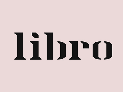 Libro bar book club custom logo logotype restaurant typography