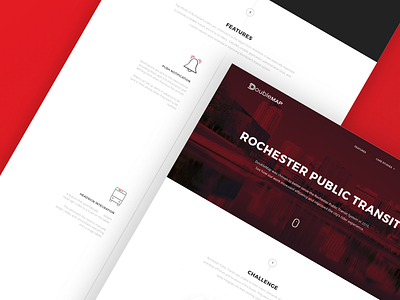 Case Study for transportation startup animation case study flat landing minimal page process transport ui ux website