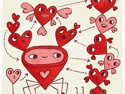 Love is weird (also complicated) illustration procreate valentinesday