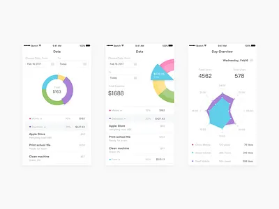 Daily Exercise — Clean style 08 choose clean data ios matrix graph pie rate ui