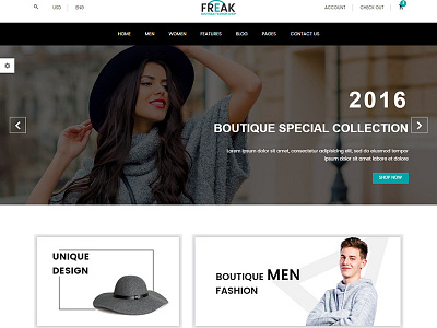 Freak – eCommerce Fashion Template bootstrap clothes cookery fashion flowers furniture html5 interior responsive shopping sport technology