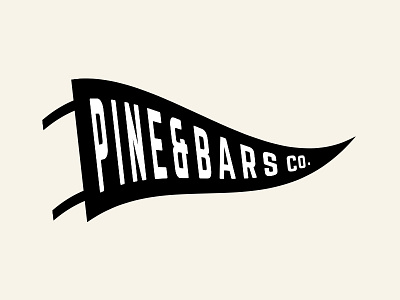 Pennant banner logo pennant typography