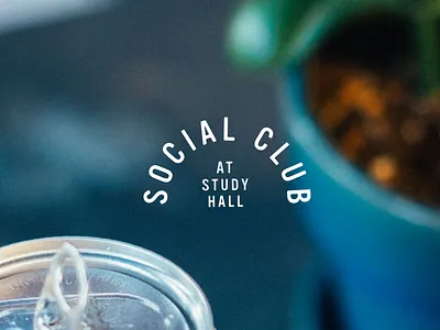 Social Club brand club logo sans stamp type typography