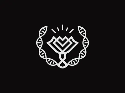 Evolution chain dna evolution flower growth inspirational logo strand