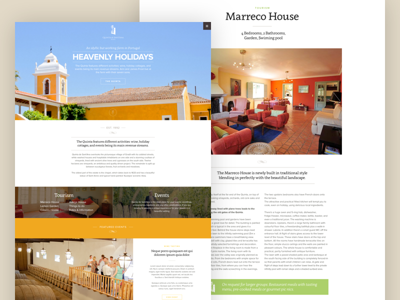 Example of Quinta de Santana - Website