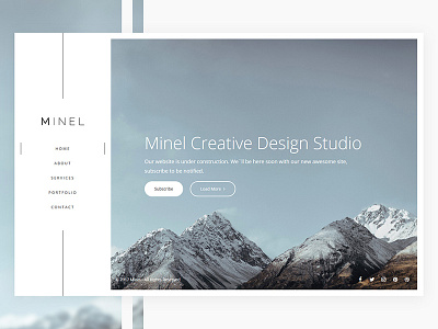 Minel - New project home light menu nav side ui web