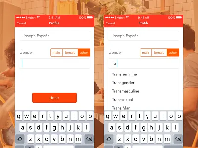 More Inclusive Gender Options app bottleshake gender inclusive ios lgbtq mobile network profile
