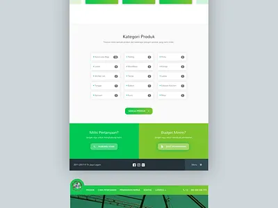 Tri Jaya Logam : Web Design company profile construction flat green indonesia product simple ui ux web design