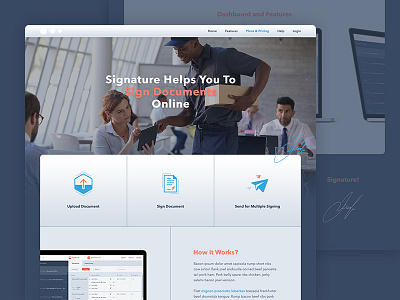 Homepage for an app website aplication app flat homepage landing page signature web design website