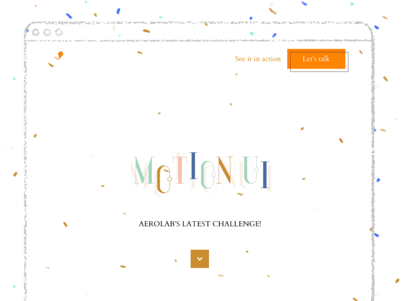 Motion UI Principles aerolab animation clean landing motion retro simple ui web design