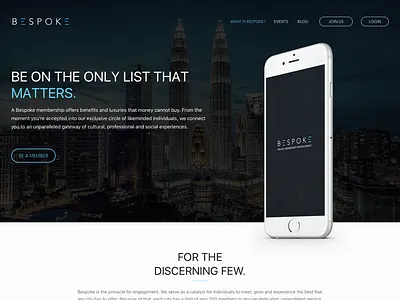 Bespoke Landing Page landing page user interface website