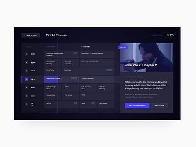 tvOS channels john wick movie smart tv television tv tvos ui ux
