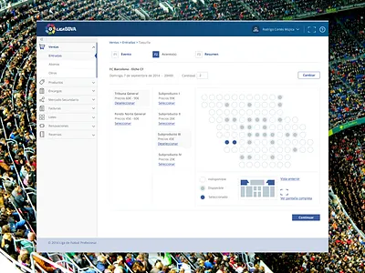 Liga española de Fútbol Profesional access control events football la liga lfp liga bbva liga santander security stadium stadium management software ticket system ticketing