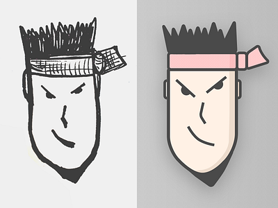 Kung-Fu Guy face illustration kungfu sketch