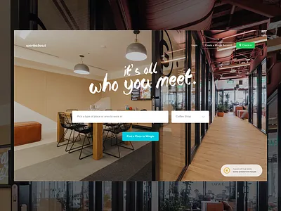 Workabout Homepage design homepage interface screen search ui user web