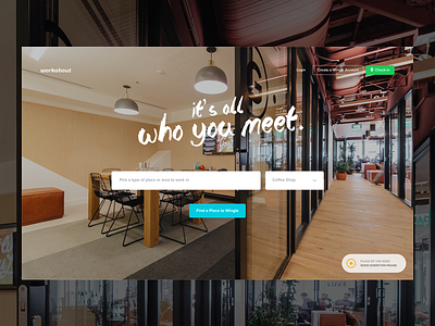 Workabout Homepage design homepage interface screen search ui user web
