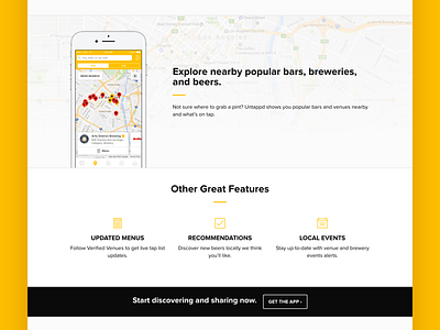 Untappd Home Page app responsive ui untappd web