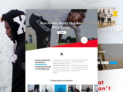 FC - Homepage WIP clean design experience home landing page sport ui user ux web website
