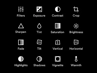 📷 Photo editing Icons app design editing icons ios line icons photo shapes ui ui kit ux