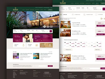 Kaskady brown green hotel nature purple resort slovakia spa vacation web website