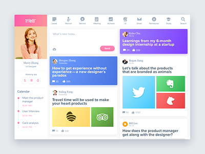 Community redesign card color red shadow ui ux web