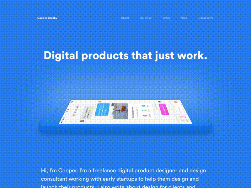 Unused portfolio concept hero landing page layers mockup parallax portfolio product design template ui ux