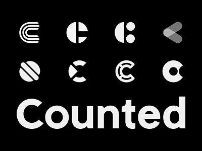Counted Logo Variations counted diet fun logo logo design logo mark logotype nutrition simple