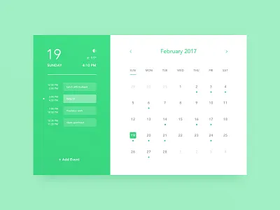 Daily UI #038 - Calendar 038 calendar concept dailyui day event schedule timeline ui ux web week