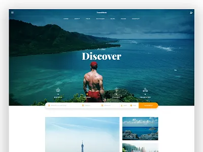 Travel concept creative minimalist simple tour travel trend wordpress