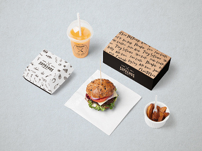 Sopranos - burgers packaging burgers food italian mafia packaging restaurant the sopranos